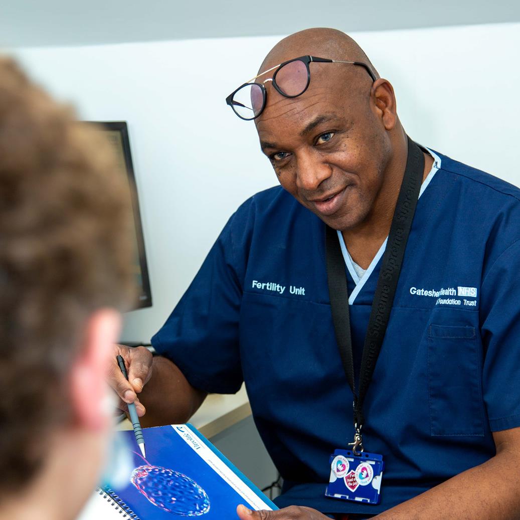 Gateshead Fertility: A Consultant Gynaecologist in the clinic with a patient.