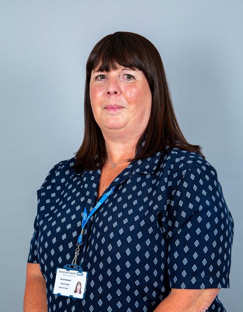 Gateshead Fertility: Gillian Haggan, a Receptionist Administrator at Gateshead Fertility Clinic.